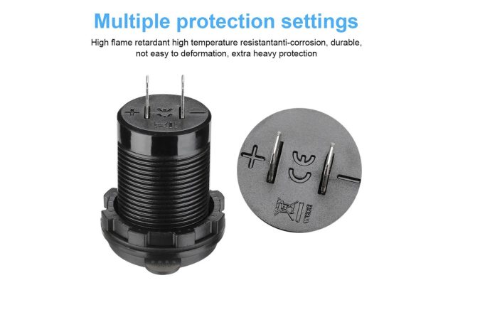 Dvostruka USB utičnica za punjenje u automobilu, 12V-24V brzo punjenje, 4.2A, s LED voltmetrom