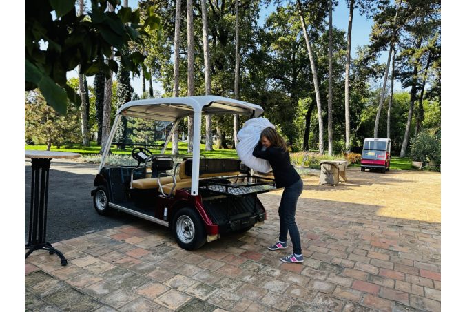 Custom YAMAHA G30E, konfigurator golf vozila s 5 sjedala u izvrsnom stanju, tamno plava