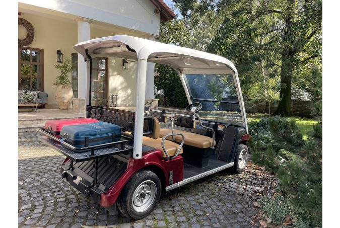 Custom YAMAHA G30E, konfigurator golf vozila s 5 sjedala u izvrsnom stanju, tamno plava